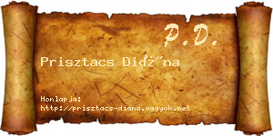Prisztacs Diána névjegykártya